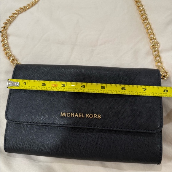 Michael Kors Black Crossbody with Gold Chain - Picture 11 of 14